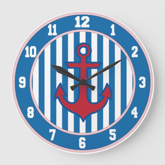 Blauwe Zeeanker Klok (Voorkant)