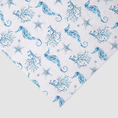 Blauwe zeebaars en koraalkustthema tissuepapier (Detail)