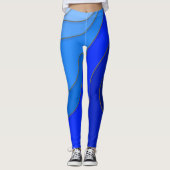 Blauwe zeebodem - leggings (Voorkant)