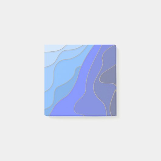 blauwe zeebodem post-it® notes (Voorkant)