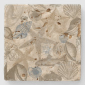 Blauwe zeebrasem stenen onderzetter (Voorkant)