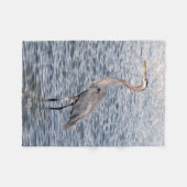 Blauwe zeedeken van de Heron Fleece Deken (Voorkant (Horizontaal))