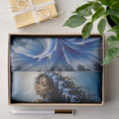 Blauwe Zeedraak Zeemeermin Decoupage Papier Donker (Geschenk)