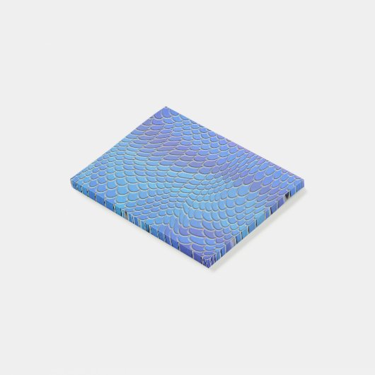 Blauwe zeeduivel, schaal van vis post-it® notes (Schuin)