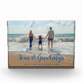 Blauwe Zeeen en groeten met kerstmis Fotoblokken (Voorkant)