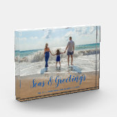 Blauwe Zeeen en groeten met kerstmis Fotoblokken (Links)