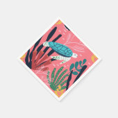 Blauwe Zeeen schildpad Servet (Hoek)