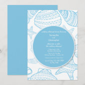 Blauwe Zeeen Uitnodiging (Voorkant / Achterkant)