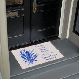 Blauwe zeegarnaal met zeester deurmat