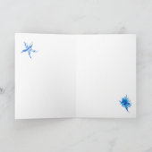 Blauwe zeegarnaal-zeestervis-douanenaam kaart (Binnen)