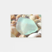 Blauwe zeeglazen Postit Notes Zee Glass Shells (Voorkant)