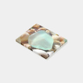 Blauwe zeeglazen Postit Notes Zee Glass Shells (Schuin)