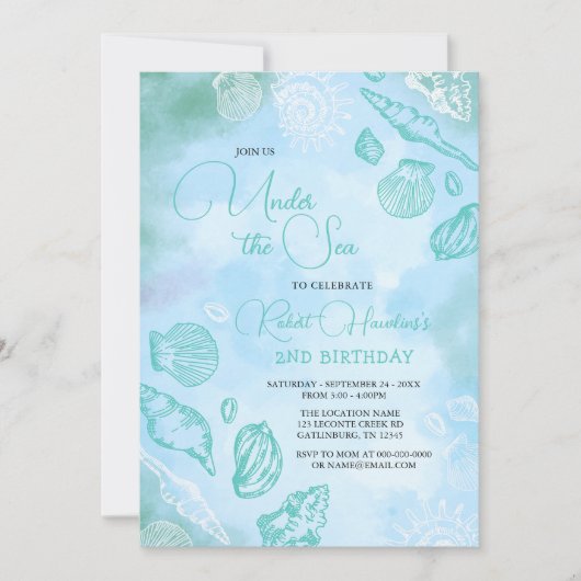 Blauwe zeehonden onder de Zee oceanische zeedag Kaart (Voorkant)