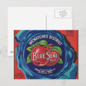 blauwe zeehondenappels na kaart (Voorkant / Achterkant)