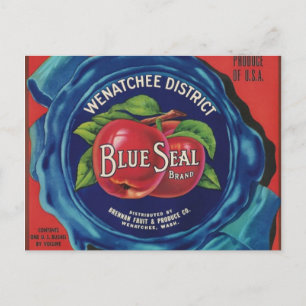 blauwe zeehondenappels na kaart