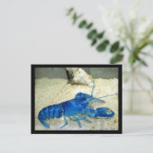 Blauwe Zeekreeft Briefkaart (Staand voorkant)