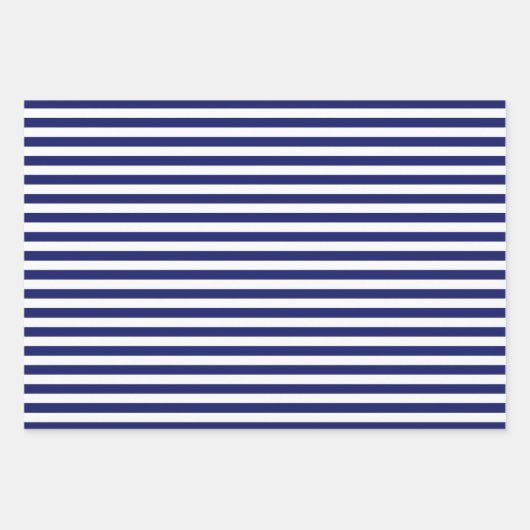 Blauwe Zeeman Strepen (kleine schaal) Inpakpapier Vel (Voorkant)