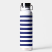 blauwe zeemansstreep waterfles (Achterkant)