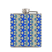 blauwe zeemeerkolf heupfles (Achterkant)