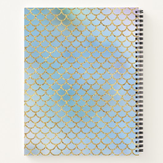 Blauwe zeemeermaisschalen van ketchbook - naamteke notitieboek (Achterkant)