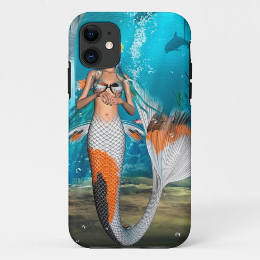 Blauwe Zeemeermin Case-Mate iPhone Case (Achterkant)