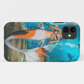 Blauwe Zeemeermin Case-Mate iPhone Case (Achterkant (horizontaal))
