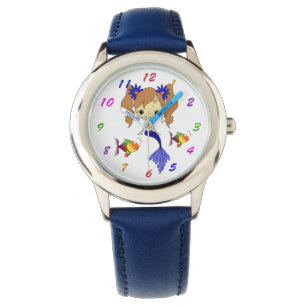 Blauwe Zeemeermin Horloge