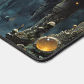 Blauwe zeemeermin in een fantasiewereld bureaumat (Hoek)