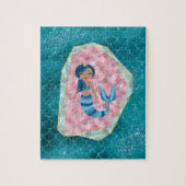 Blauwe Zeemeermin in een Roze Shell Legpuzzel (Verticaal)