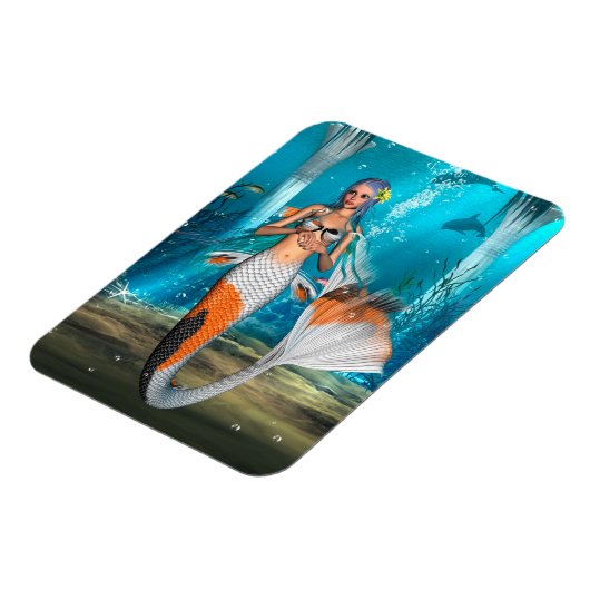 Blauwe Zeemeermin Magneet (Linkerzijde)
