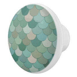 Blauwe zeemeermin Merman Slang Dragon Schalen Keramische Knop