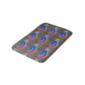 blauwe zeemeermin met blauwe sterren badmat (Gekanteld)