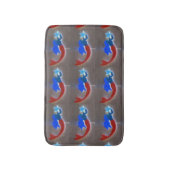 blauwe zeemeermin met blauwe sterren badmat (Voorkant Verticaal)
