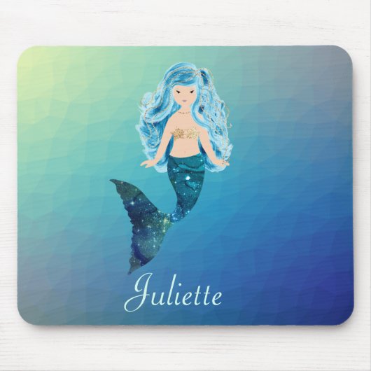 Blauwe Zeemeermin Muismat (Voorkant)