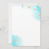 Blauwe zeemeermin onder het Zee Ocean Baby shower Kaart (Achterkant)