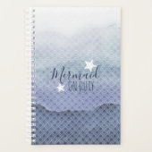Blauwe Zeemeermin op dienst Weekly Maandelijkse Pl Planner (Voorkant)