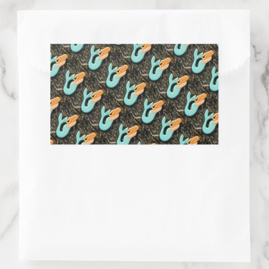 blauwe zeemeermin stickers (Tas)