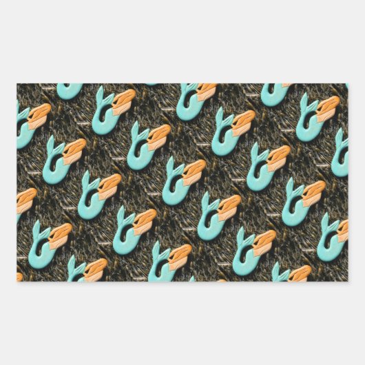 blauwe zeemeermin stickers (Voorkant)