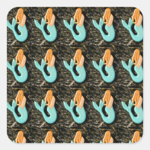 blauwe zeemeermin stickers