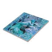 Blauwe Zeemeermin Tegeltje (Zijkant)