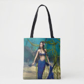 Blauwe Zeemeermin Tote Bag (Voorkant)