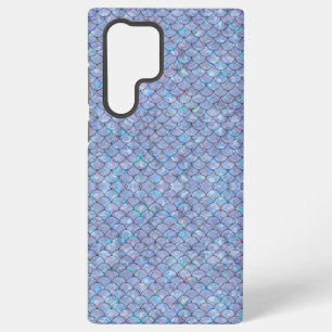 Blauwe Zeemeermin Vissen Schalen Holografische Gla Samsung Galaxy Hoesje