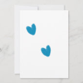 Blauwe Zeemeermin waterverf Hart Voeg naam toe Ver Kaart (Achterkant)