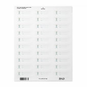 Blauwe Zeemeermin Witte Boog Kerst Etiket (Full Sheet)