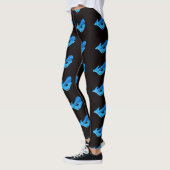 blauwe zeemeermin zwart leggings (Links)