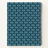 Blauwe zeemeermindel met glitter-effect notitieboek (Achterkant)