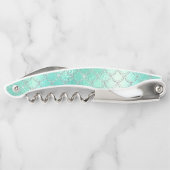 Blauwe zeemeermineschaal  iriserend kurkentrekker (Achterkant)