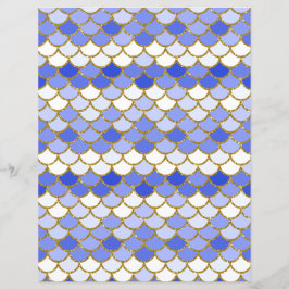 Blauwe Zeemeerminnen, scrapbook papier