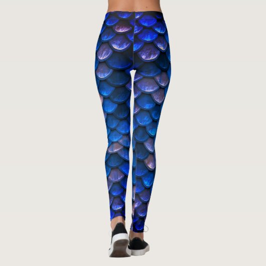  blauwe zeemeervis leggings (Achterkant)
