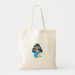 Blauwe zeemeervis tote bag